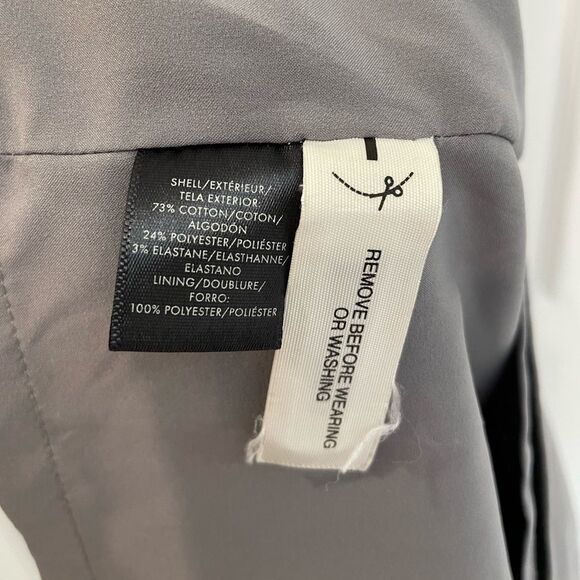 Ann Taylor Gray Pencil Dress Button Accents Crew Neck Sleeveless Women’s Size 4 - Picture 5 of 6